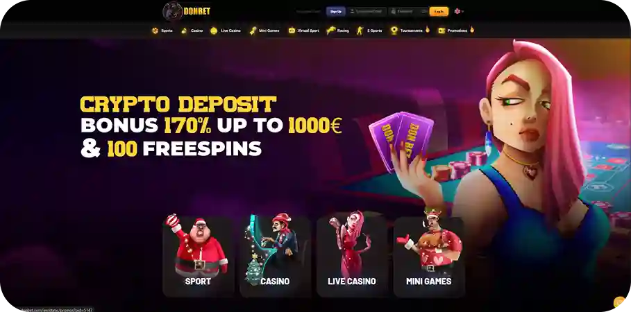 DonBet casino desktop view